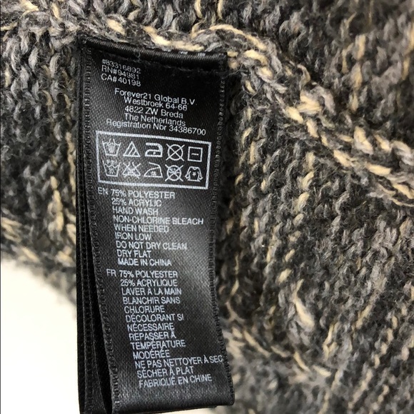 Forever 21 | Gray cable knit open front cardigan - Picture 7 of 7